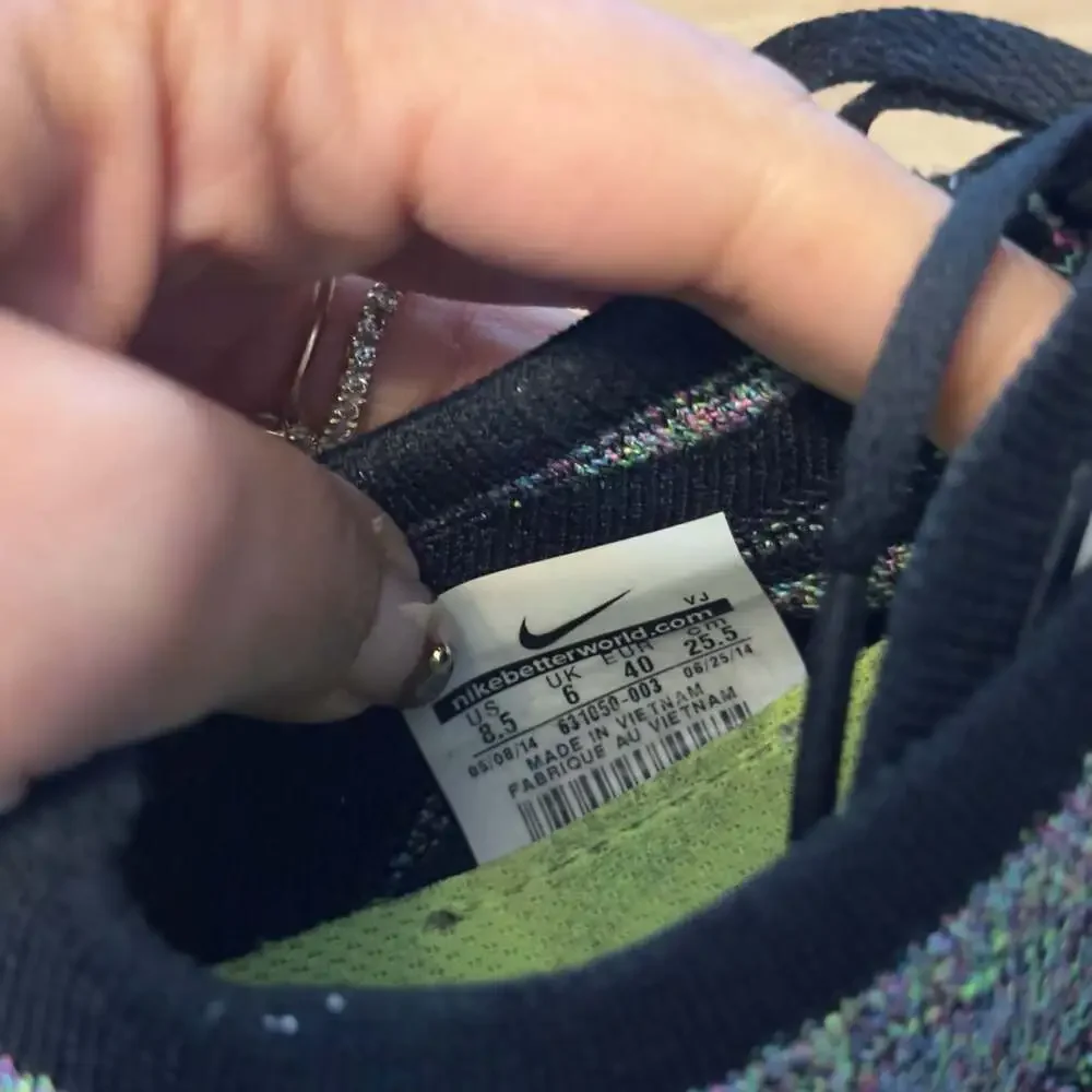 Nike Free 4.0 Flyknit Multicolor Sneakers Size 8.5